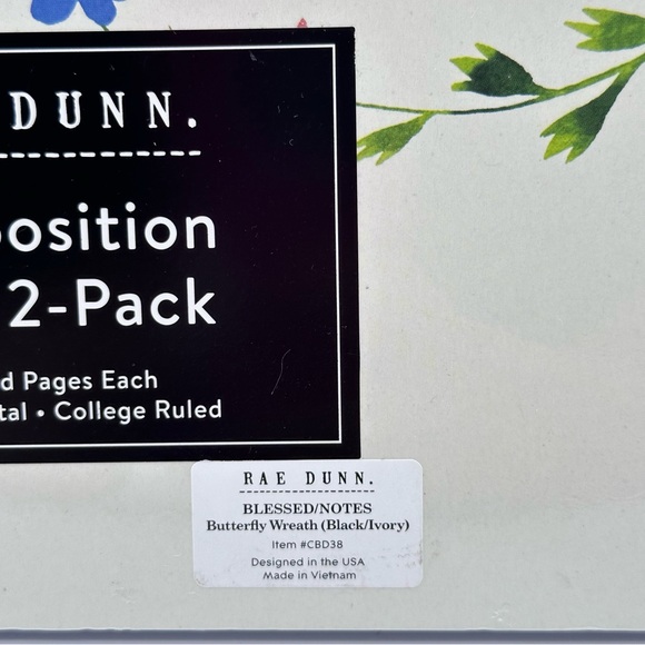 Rae Dunn NOTES./BLESSED Composition Book 2-Pack (Black/Ivory) - Picture 3 of 5
